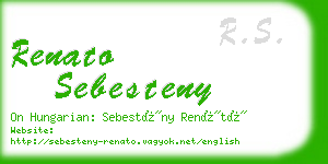 renato sebesteny business card